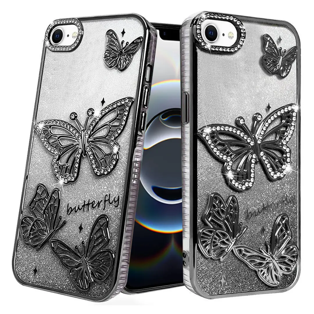 iPhone 16E Butterfly Freedom TPU Case Black